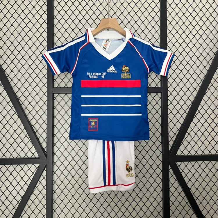 Maillots Enfant Domicile France 1998 Bleu